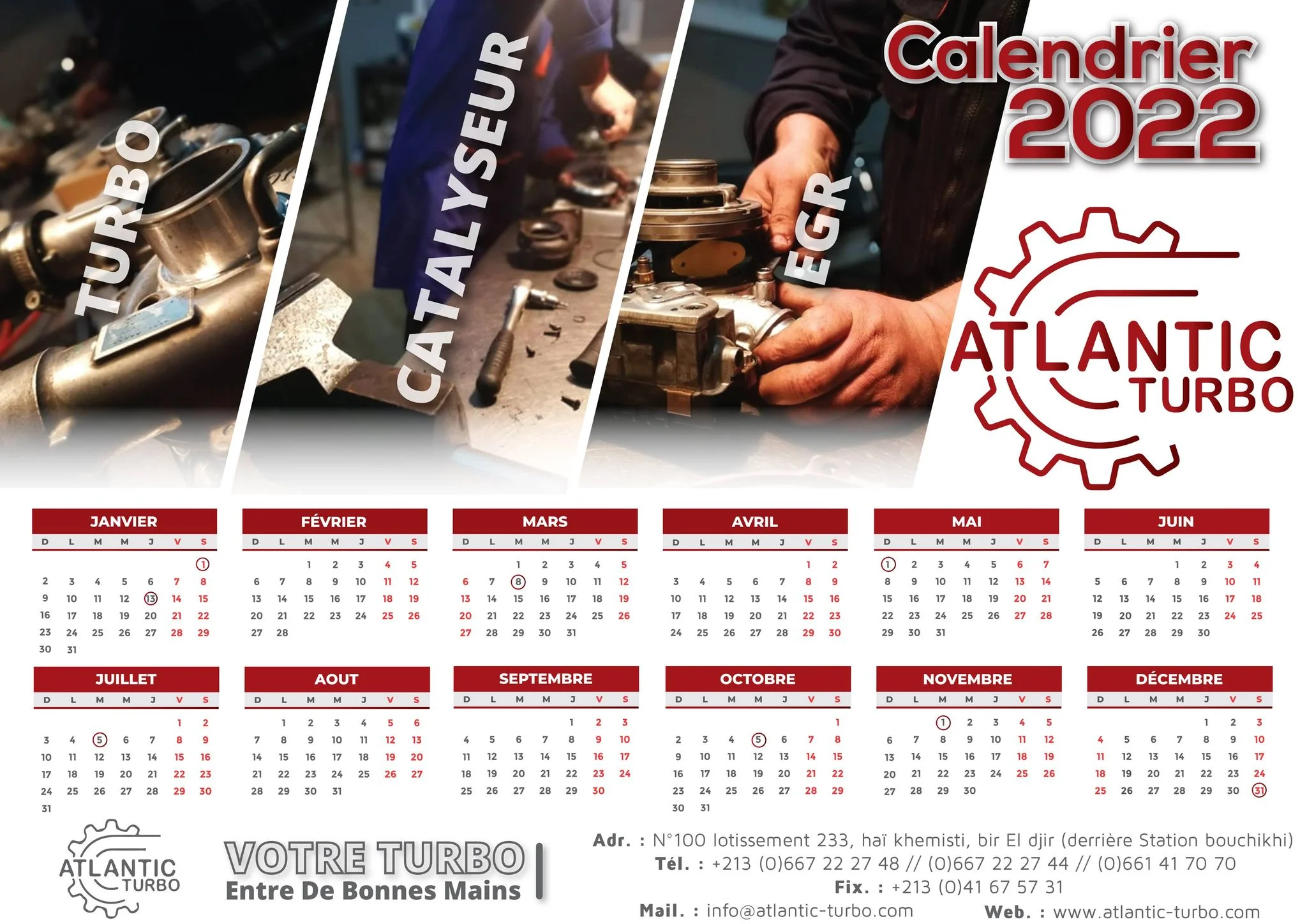 Conception & Impression d'un calendrier  sous-mains — 2