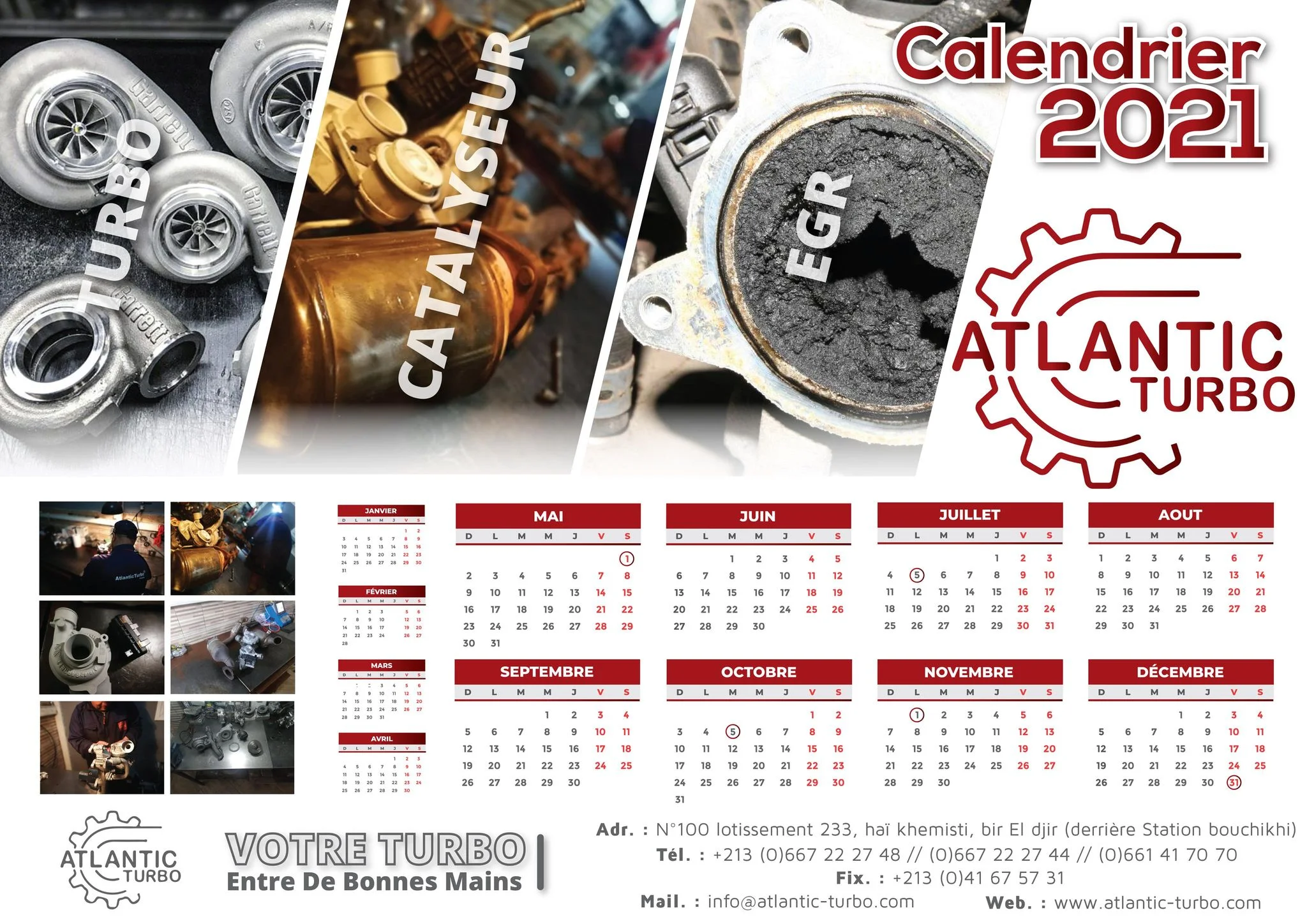 Conception & Impression d'un calendrier  sous-mains — 1
